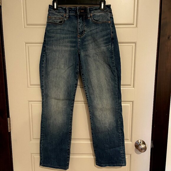 Lands End Womens Jeans Mid Rise Curvy Straight Leg Jean US 4 - Picture 1 of 7